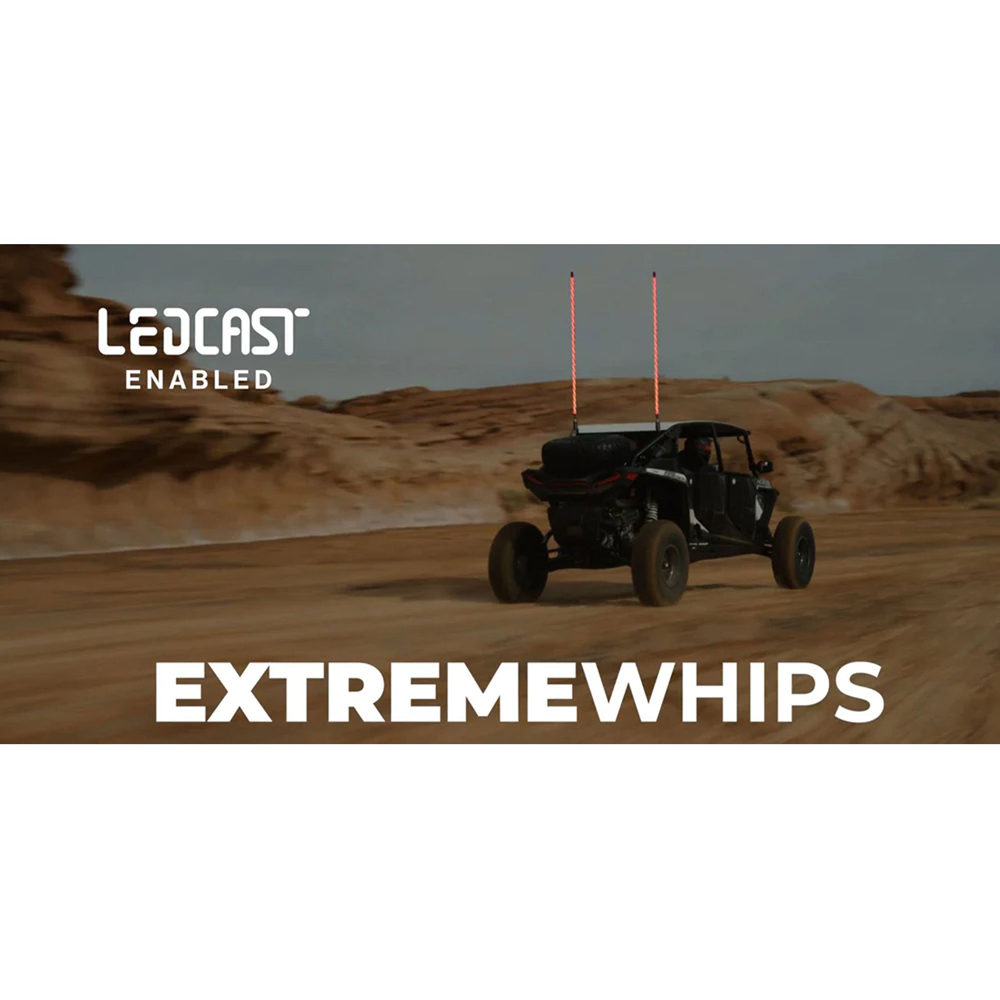 Ecoxgear Extreme Whip Kit 2 x 4ft plus LEDCast Controller - SEI-LEDZ4WHP4X2AU